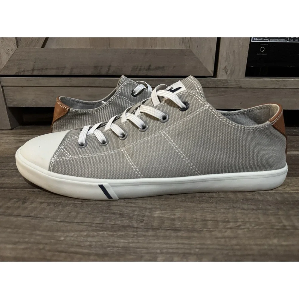 Johnnie-O Sail Away Men's Size 11 M Gray US Shoes Boating Sneaker Stretch Laces‎